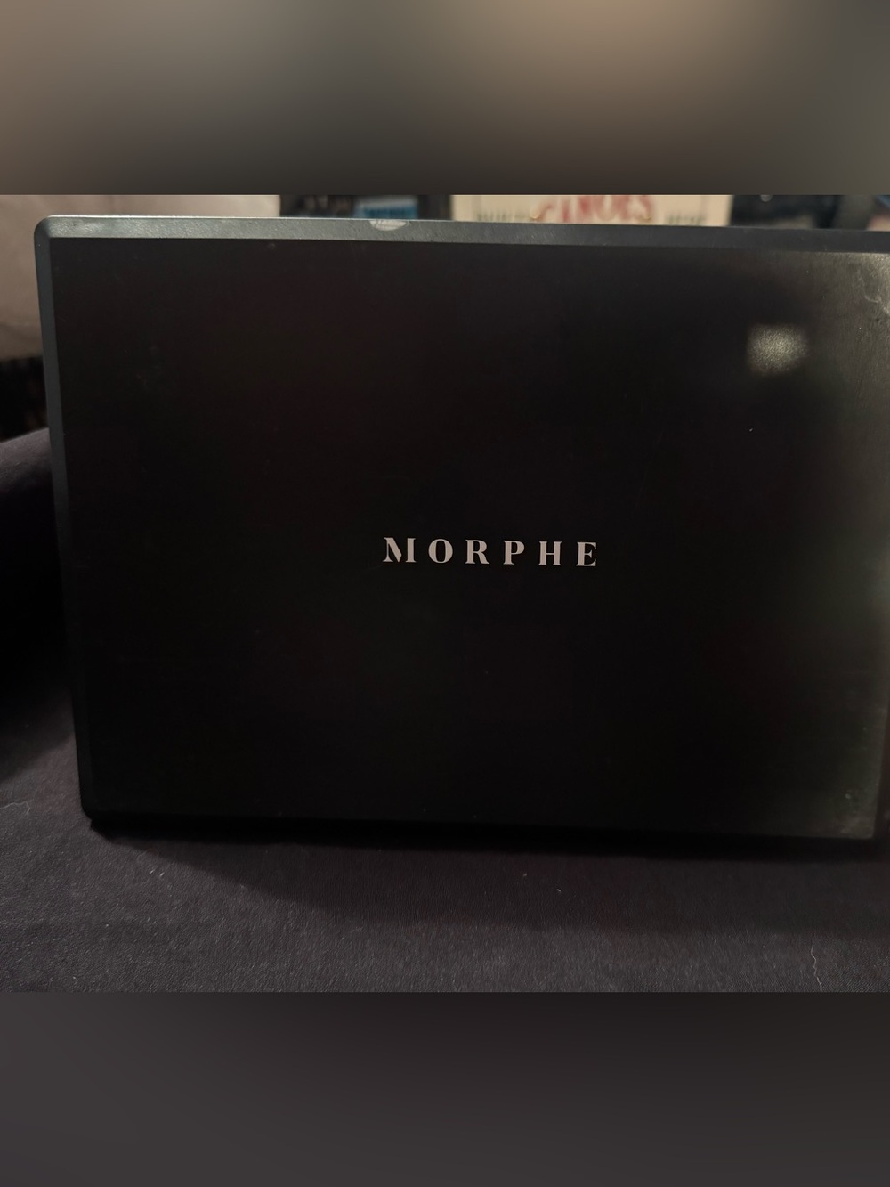 Morphe Matte Black Eyeshadow Palette with Silver Logo